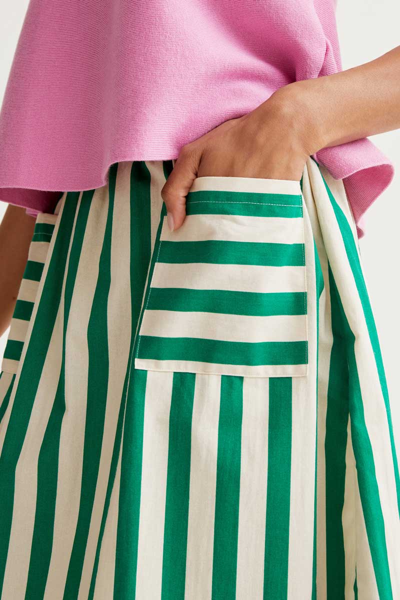 Jupe Rayana Verte & Beige Compania Fantastica