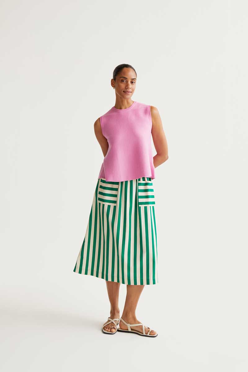 Jupe Rayana Verte & Beige Compania Fantastica