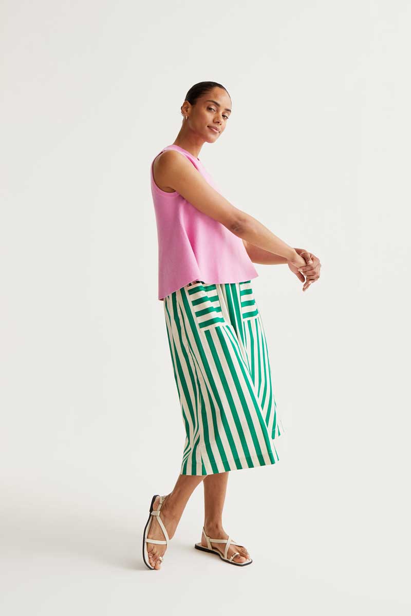 Jupe Rayana Verte & Beige Compania Fantastica