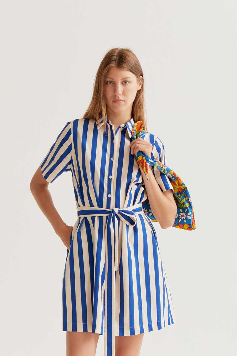 Robe Geneva Bleu & Ivoire Compania Fantastica