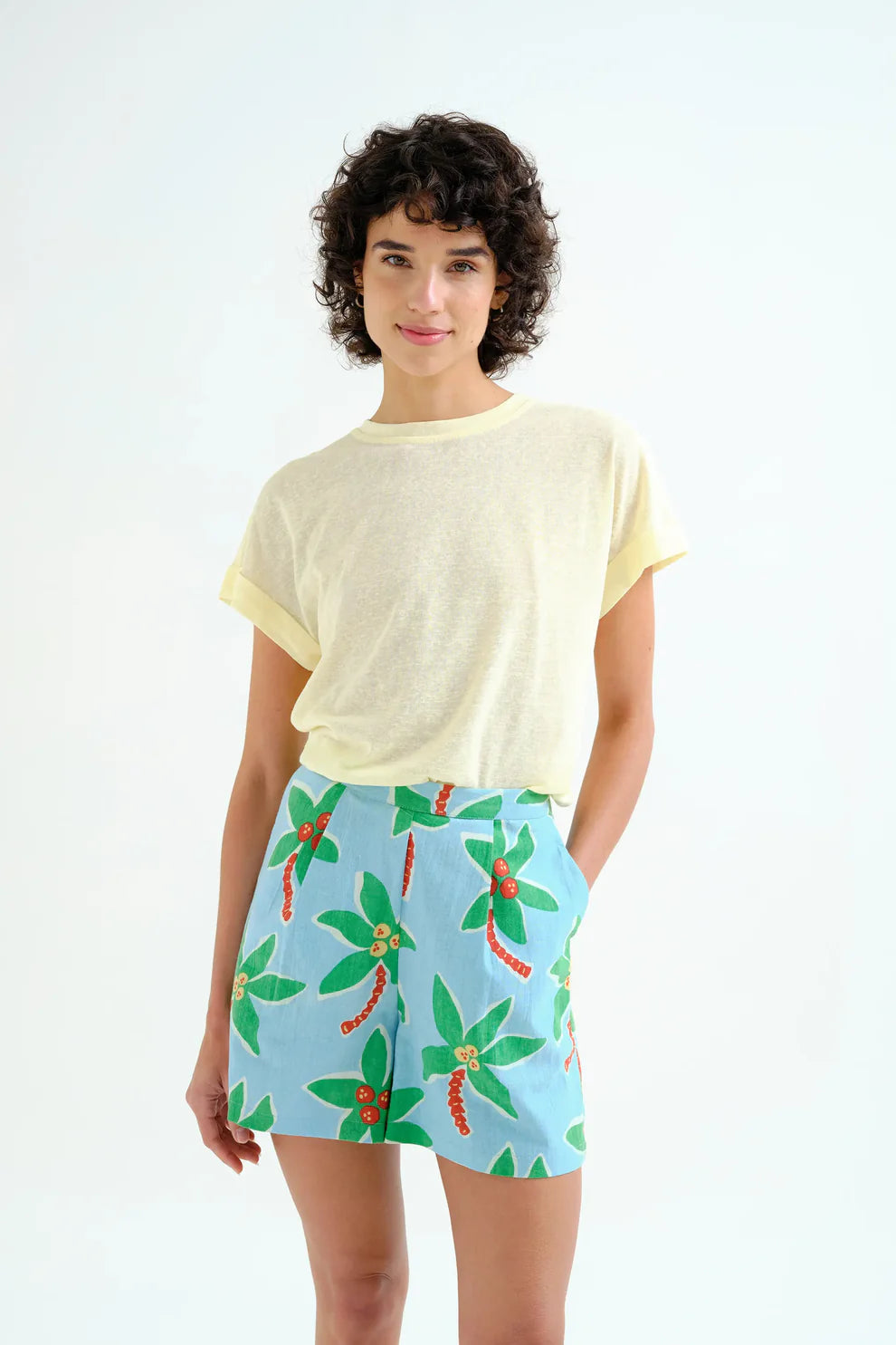 Beige Tulips Print Jumper Compania Fantastica