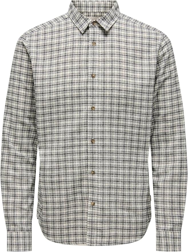 Chemise Daves Check Egret Only & Sons