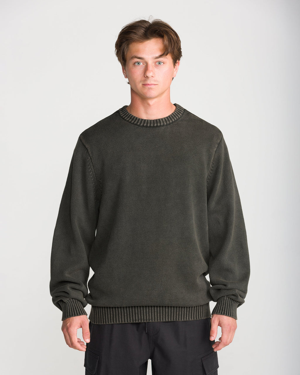 Chandail Bleached Crew Olive Volcom