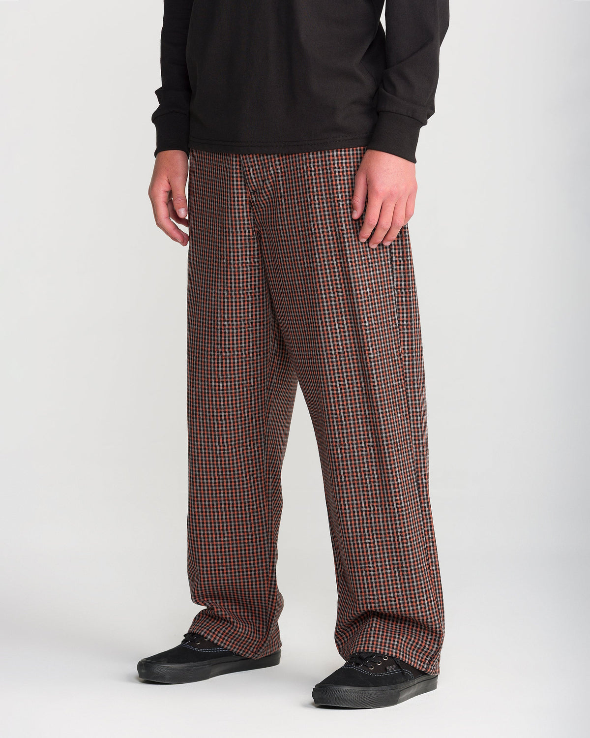 Pantalon Billow Plaid Brun Patina Volcom