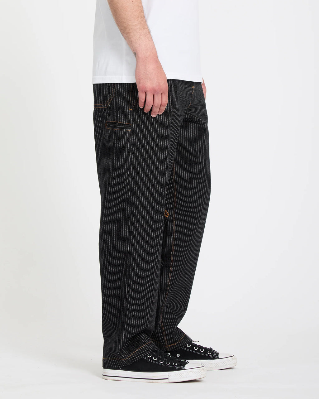Volcom Dialed Work Black Striped Pants