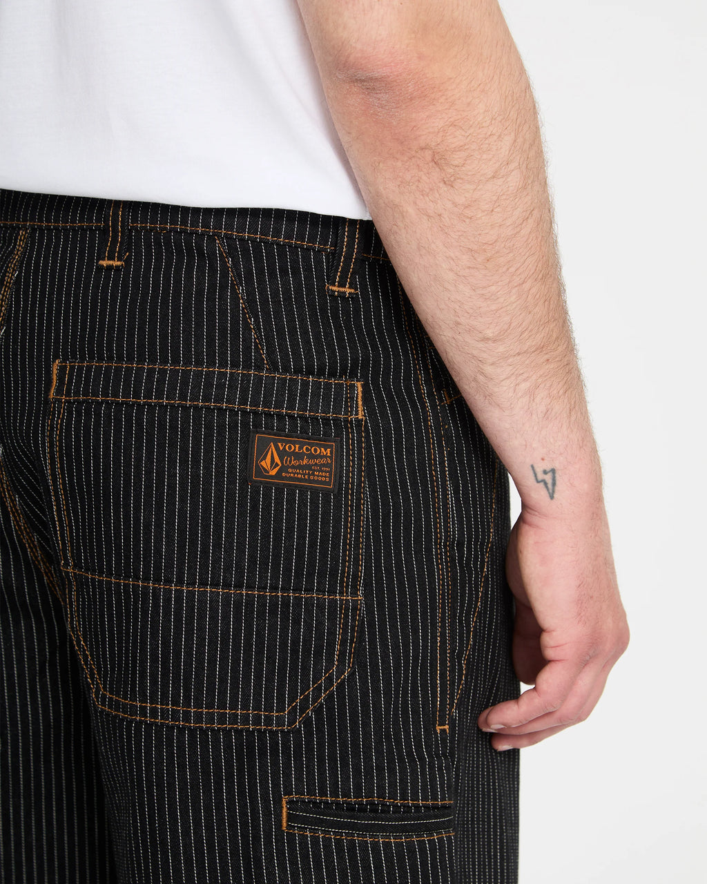 Volcom Dialed Work Black Striped Pants