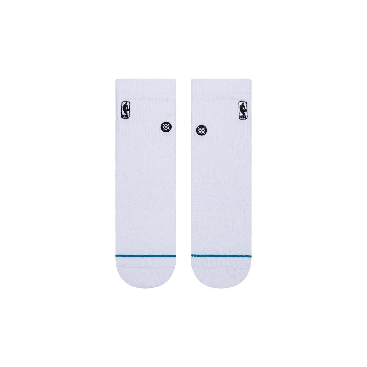 White NBA Logoman Quarter-Length Socks