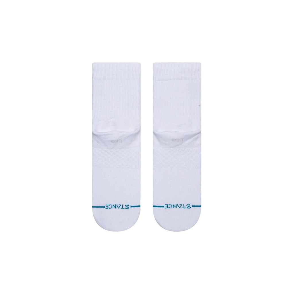 Bas NBA Logoman Quarter Blanc Stance