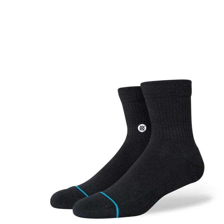 Stance Black Icon Quarter 3 Pack Socks