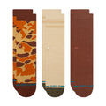 Socks 3 Pack Camo Brown Stance