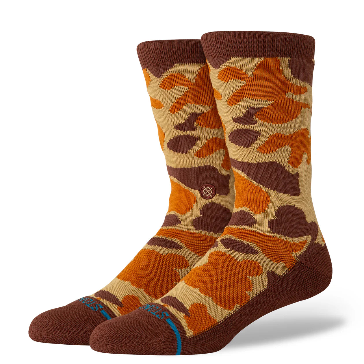 Socks 3 Pack Camo Brown Stance