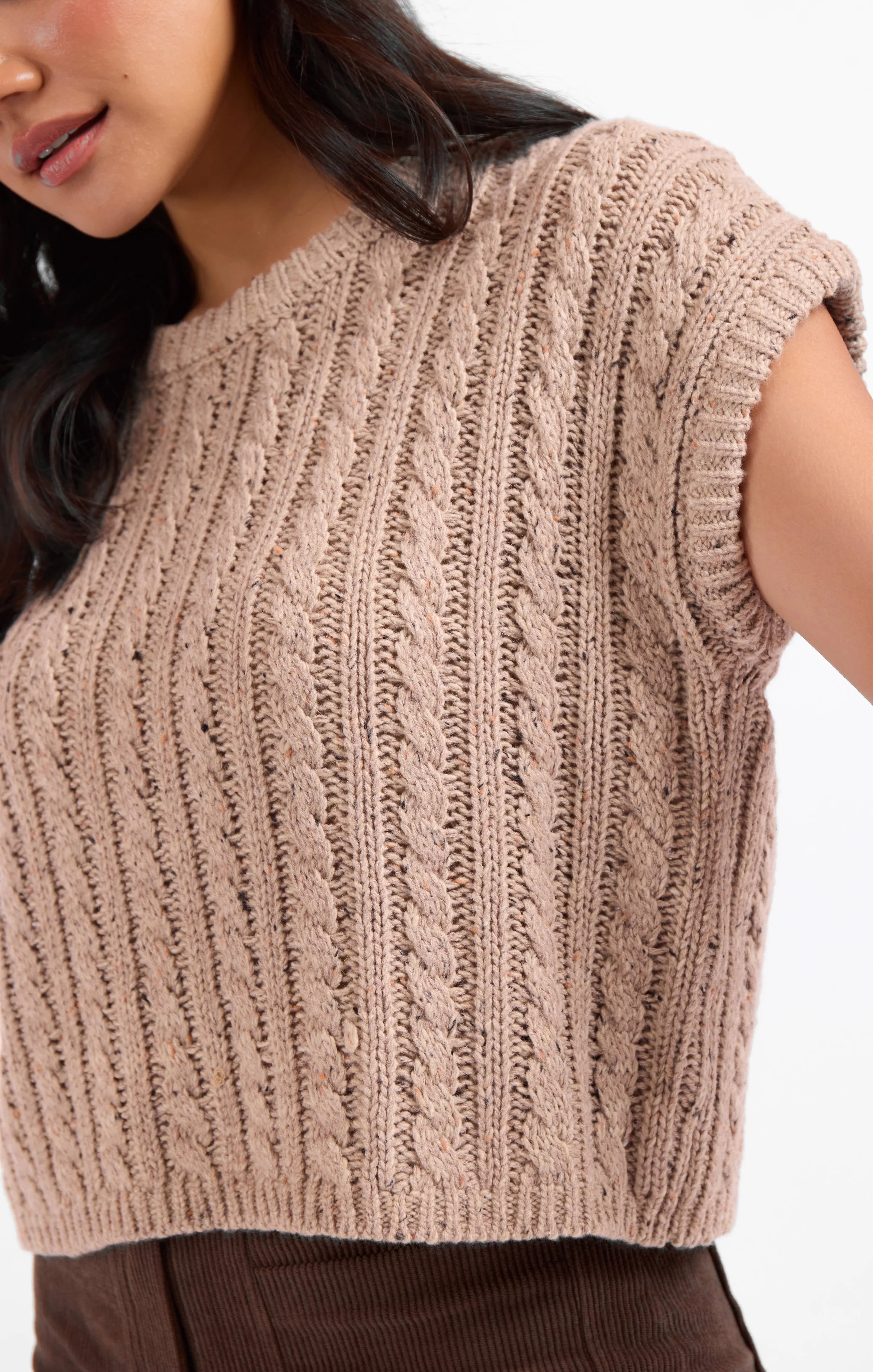 Haut Effortless Cable Beige Sadie & Sage