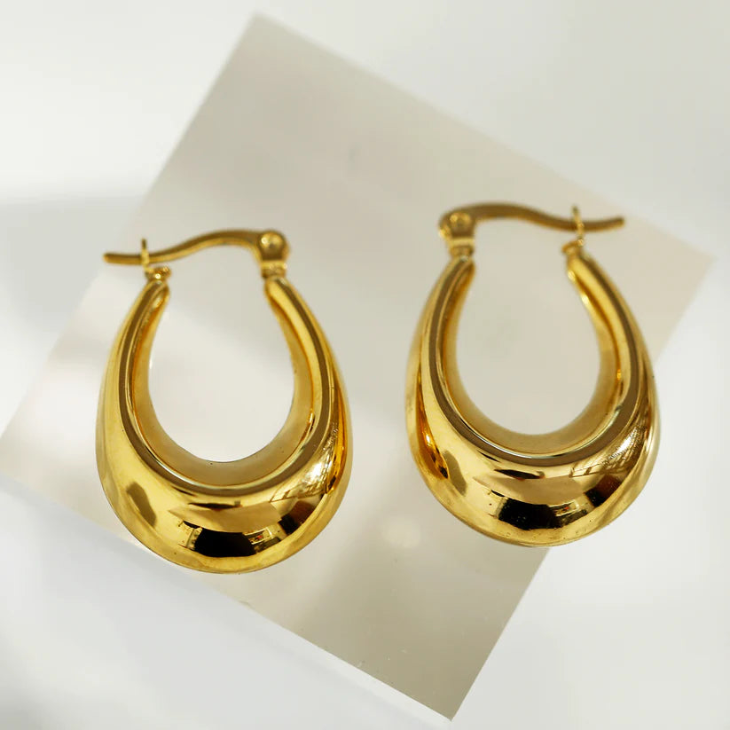Boucles D'Oreilles Arina Chunky Or Hackney Nine