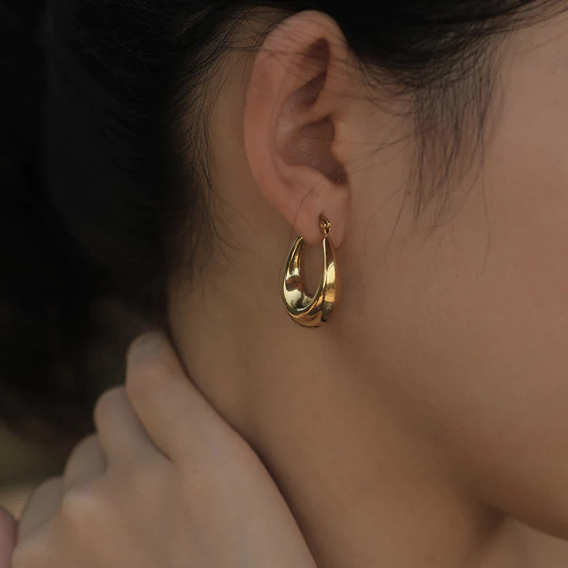 Boucles D'Oreilles Arina Chunky Or Hackney Nine