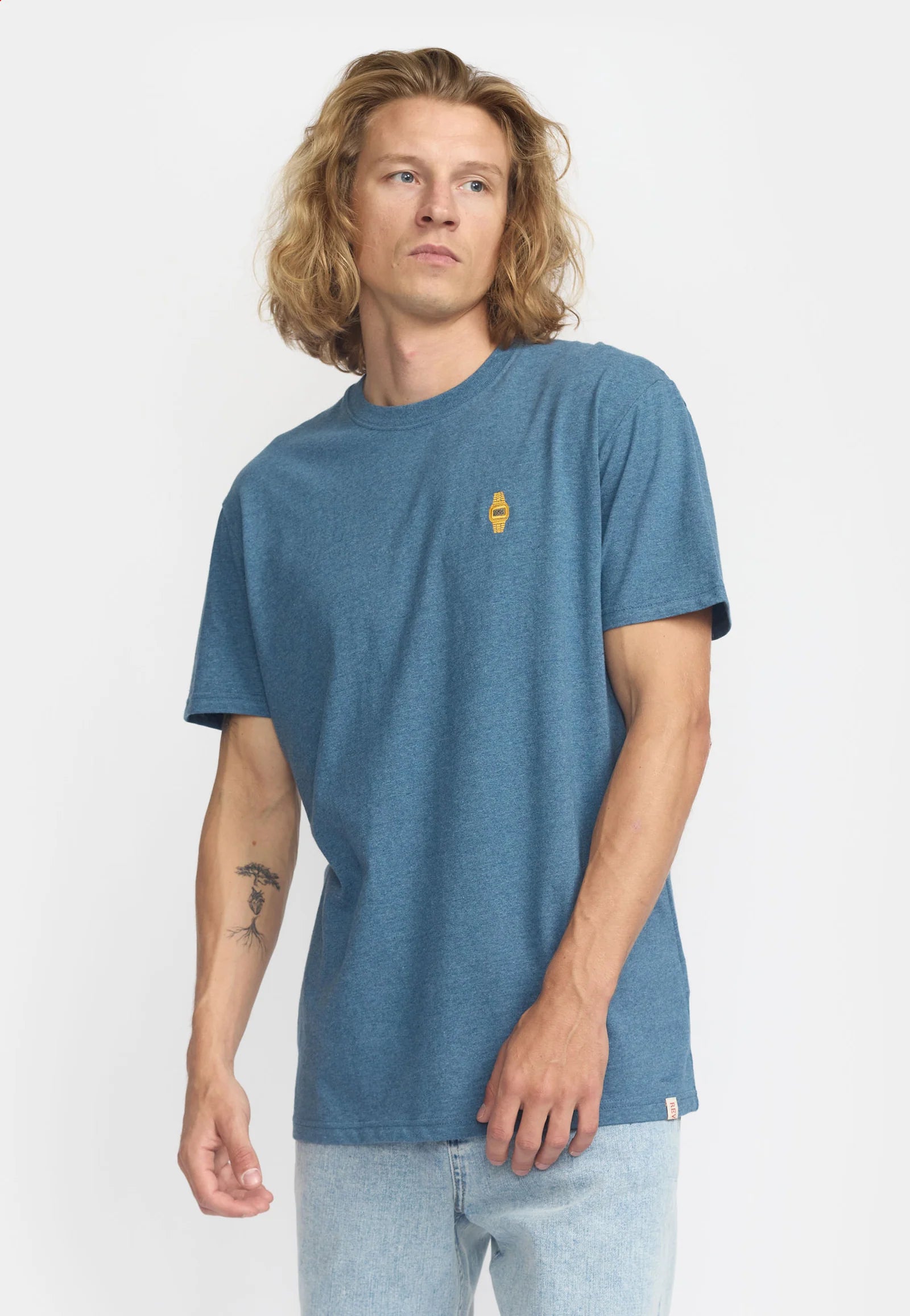 T-Shirt 1418 Montre Or Bleu RVLT