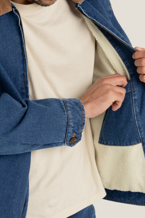 Manteau Washed Denim James Bleu Rhythm