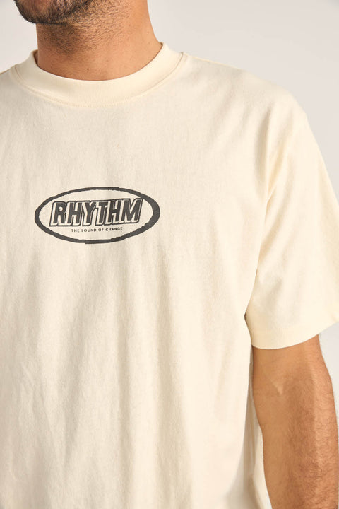 T-Shirt Elliptic Printed Vintage Ecru Rhythm