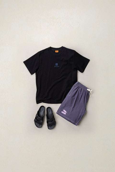 T-Shirt Kinetic Vintage Terry Noir Rhythm