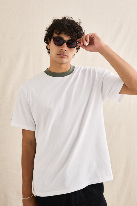 T-Shirt Merge Vintage Blanc Rhythm