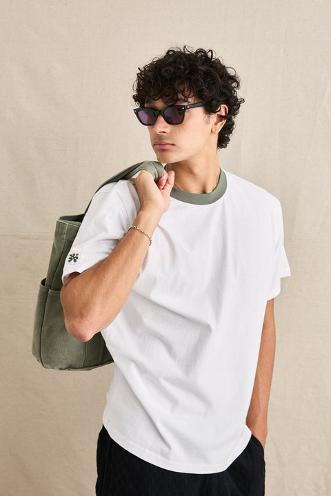 T-Shirt Merge Vintage Blanc Rhythm