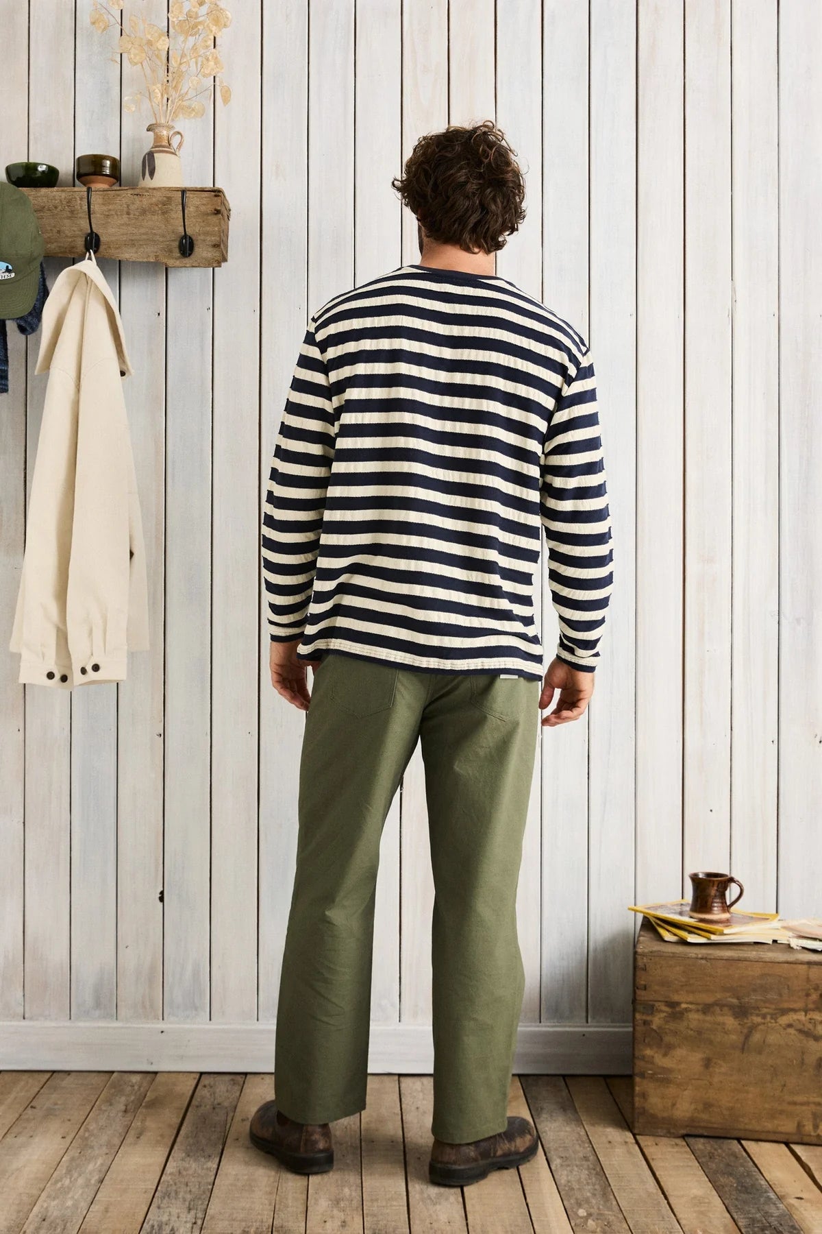 Chandail Terrain LS Bleu Marine/Crème Rhythm
