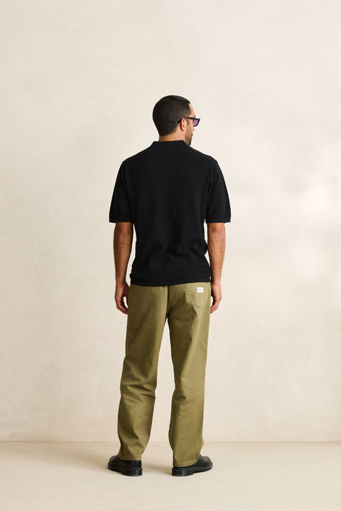 Polo Johnny Textured Noir Rhythm