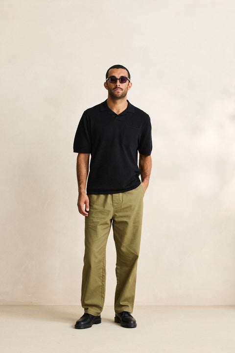 Polo Johnny Textured Noir Rhythm