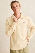Polo Waffle Rugby LS Cream Rhythm