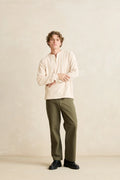 Chandail Vintage Jersey Henley Crème Rhythm