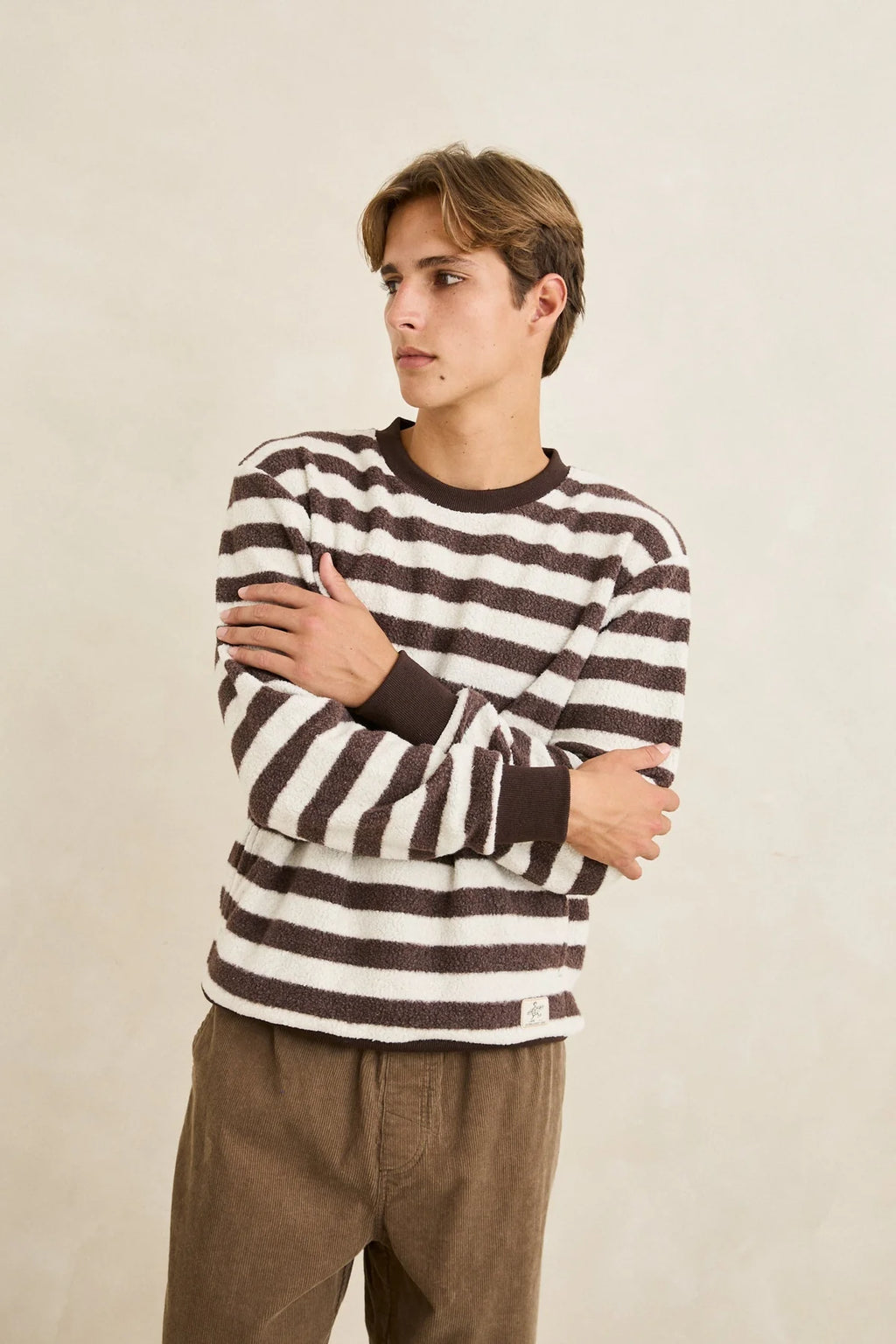 Stria Sherpa Fleece Rhythm Sweater