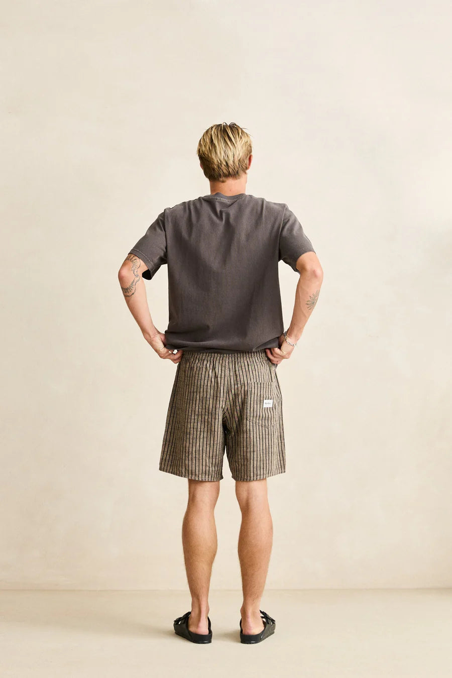 Short Texture Stripe Jam Brun/Noir Rhythm