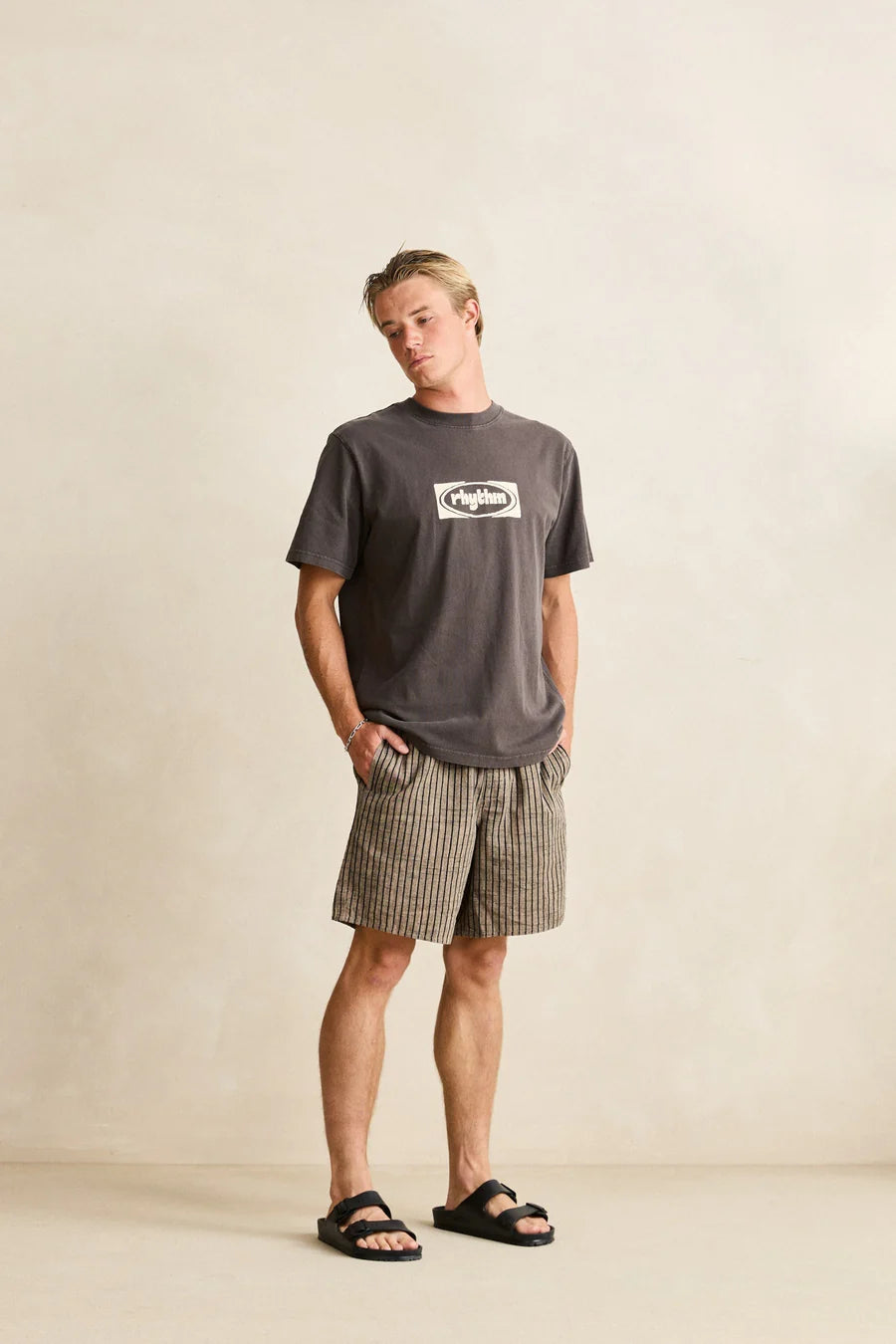 Short Texture Stripe Jam Brun/Noir Rhythm