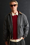 Rhythm Canvas Bomber Jacket Charcoal