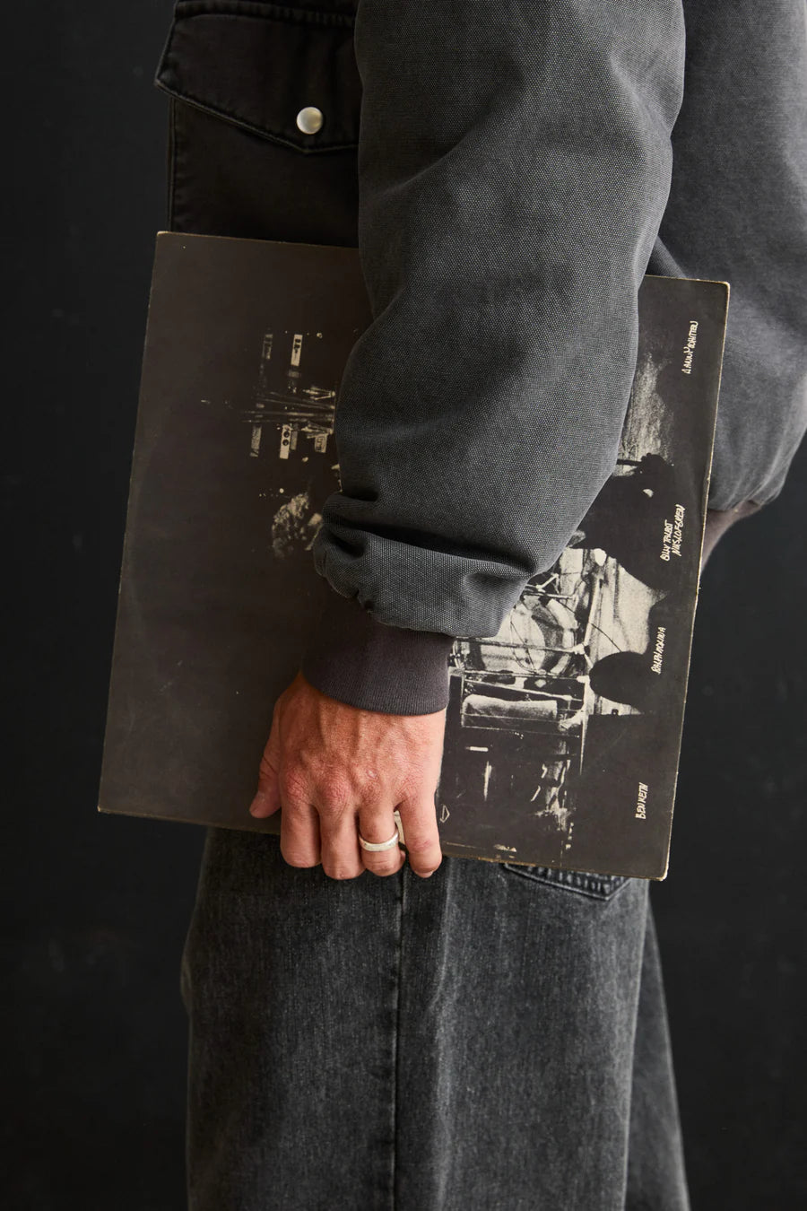 Manteau Canvas Bomber Charcoal Rhythm