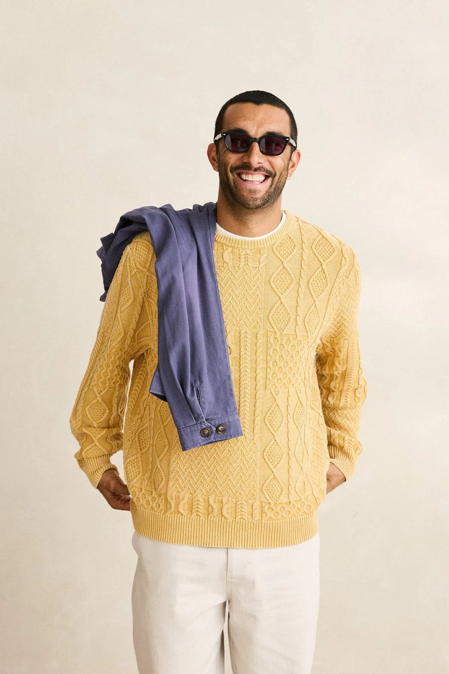 Rhythm Salt Wash Corn Patchwork Jumper