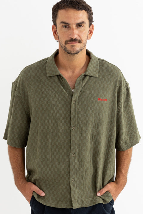 Rhythm Green Wash Check Relaxed Shirt