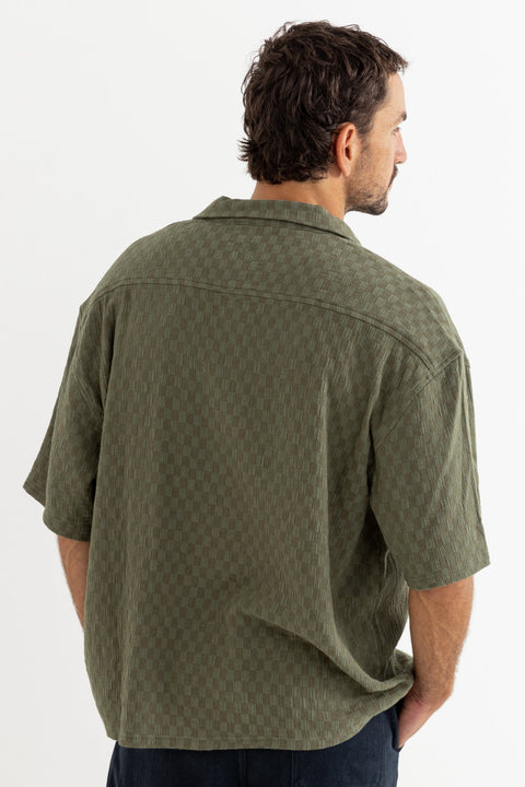 Rhythm Green Wash Check Relaxed Shirt