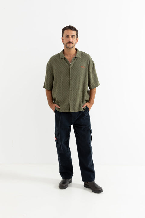 Rhythm Green Wash Check Relaxed Shirt
