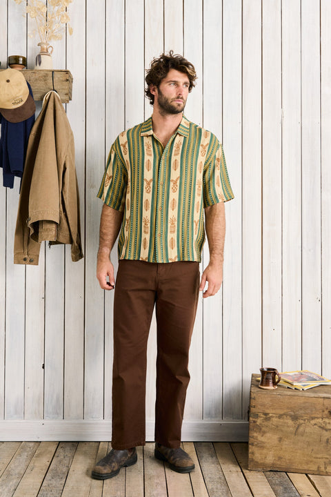 Chemise Propagate Beige & Vert Rhythm