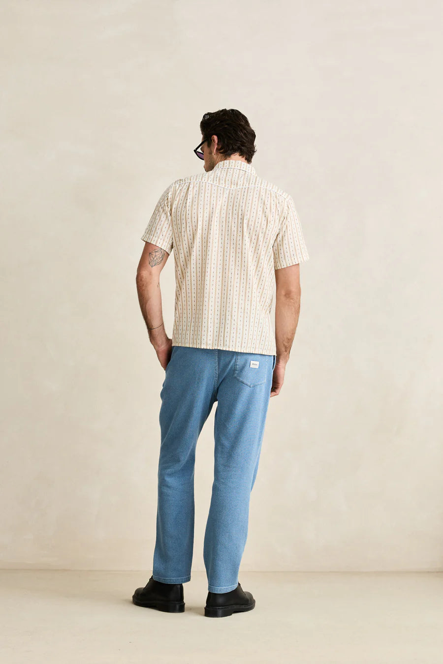 Lone Pine Stripe SS Shirt Blond Rhythm
