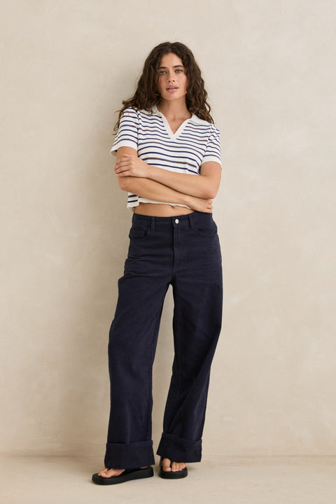 Haut Rommy Knit Blanc/Marine Rhythm