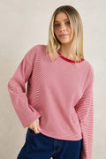 Top Lexi Stripe Red & White Rhythm