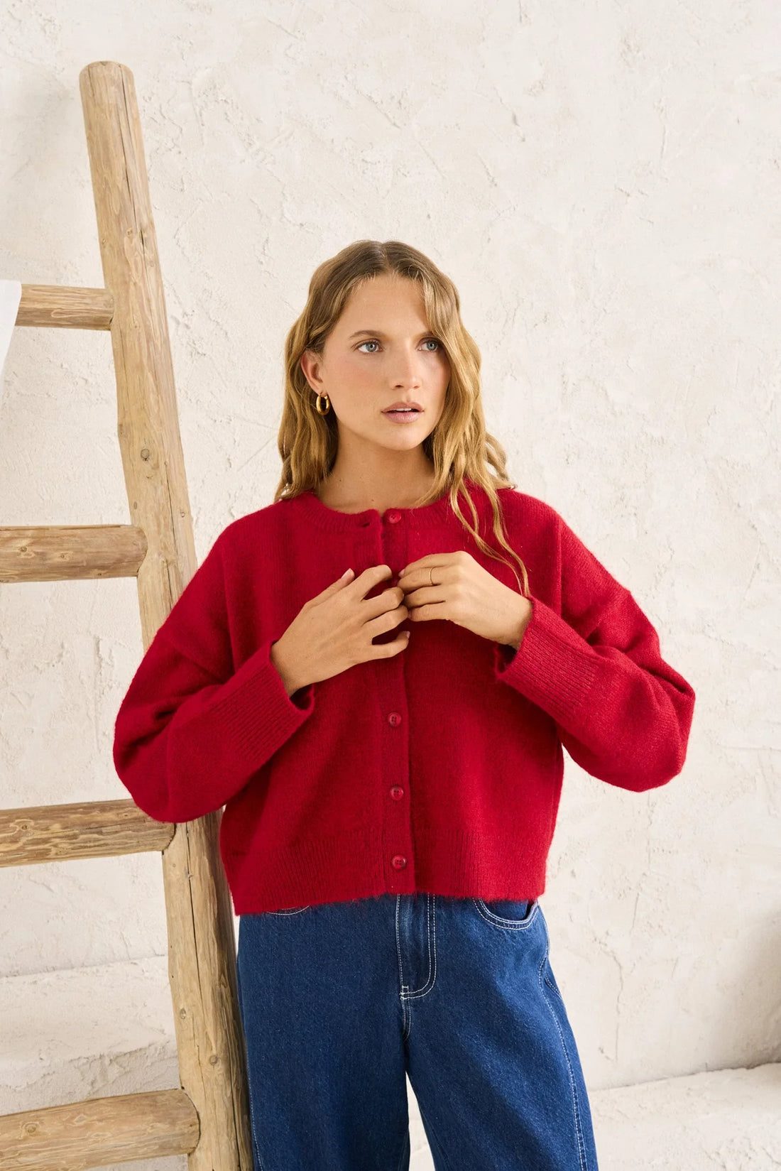 Cardigan Estelle Fluffy Rouge Rhythm