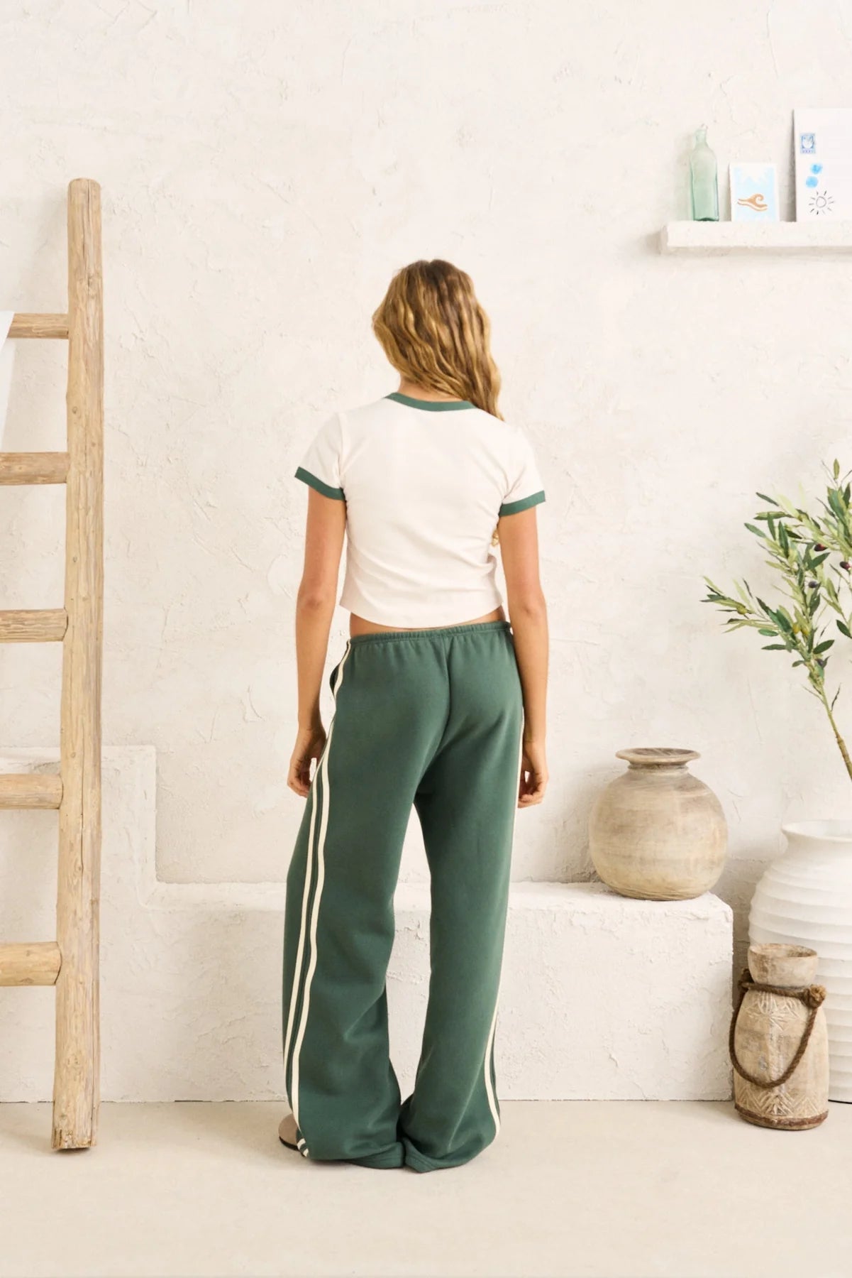 Embroidered Floral Rhythm Cream T-Shirt
