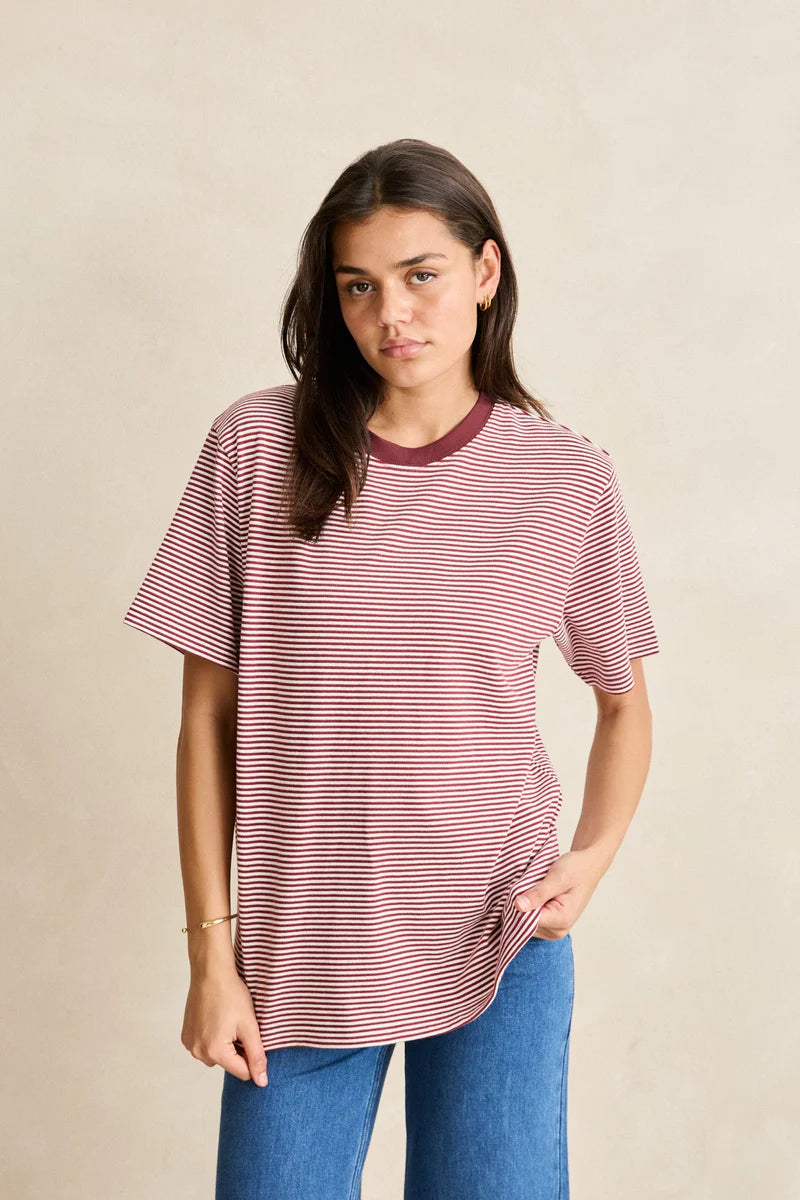 Rhythm Essential Stripe Red T-Shirt