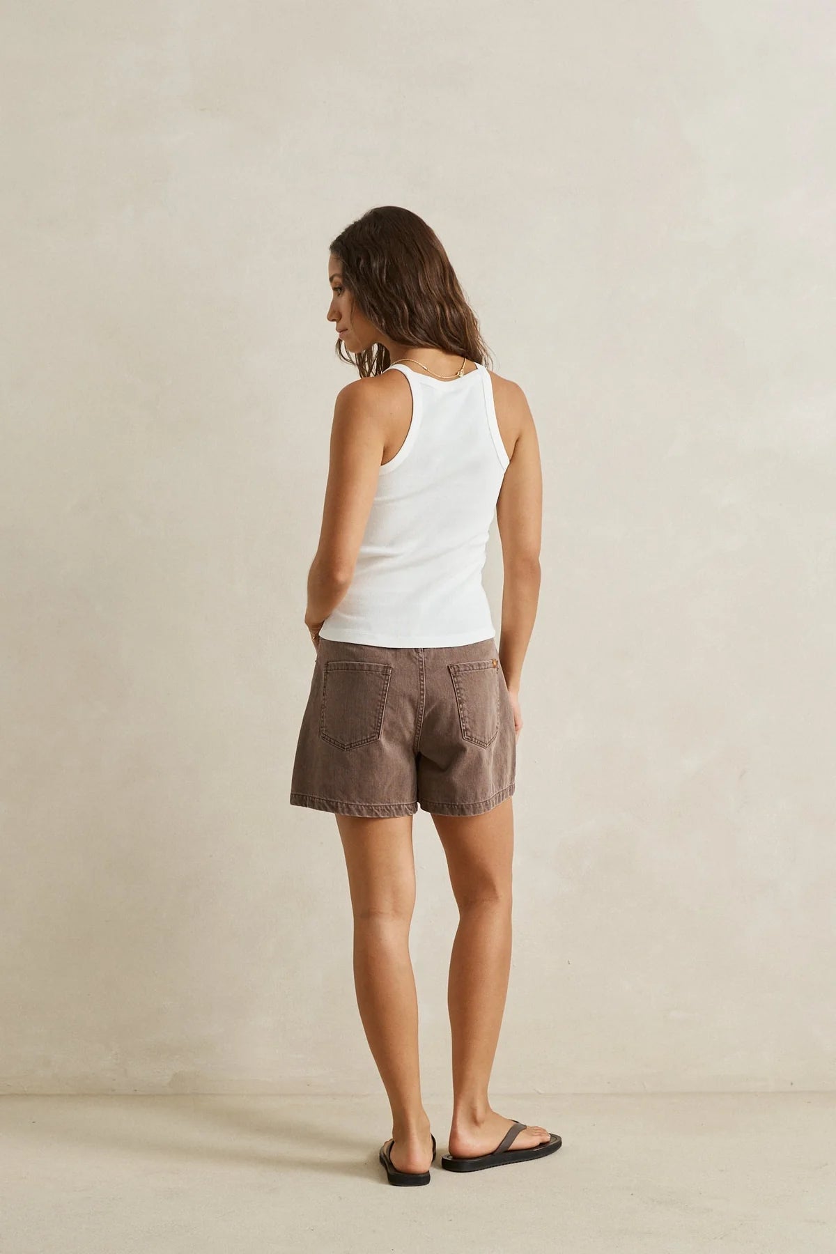 Short Staple Brown Rhythm Denim