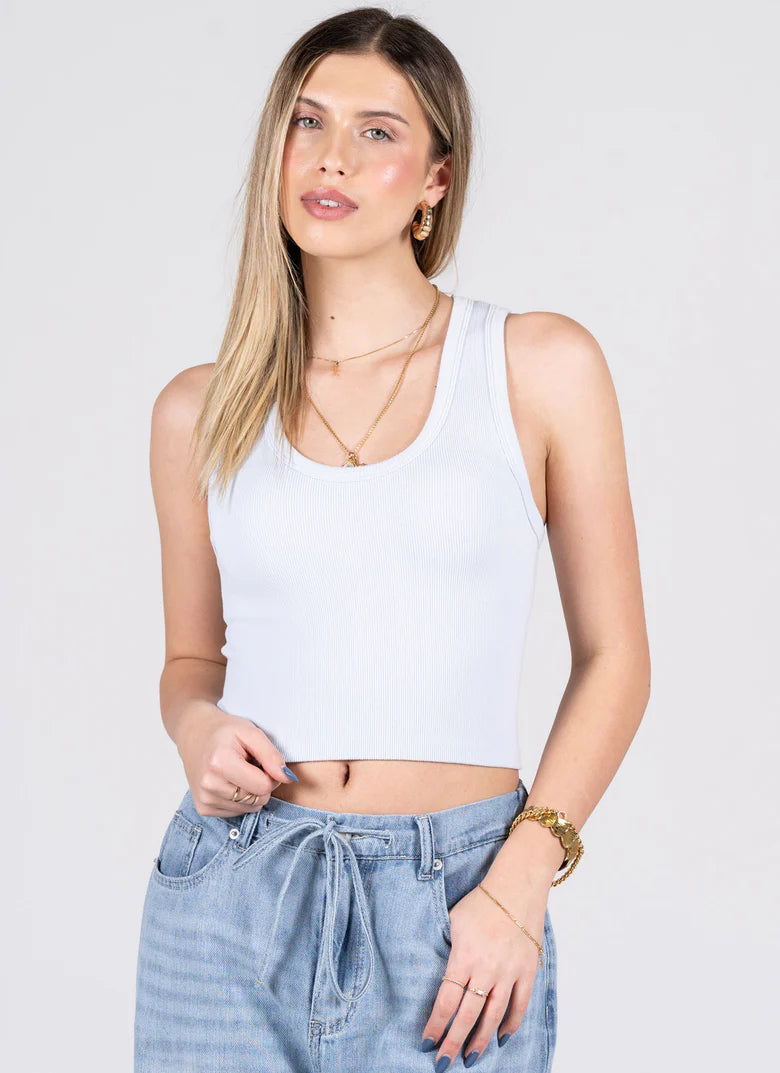 Bamboo Rib Deep Scoop Neck C'est Moi
