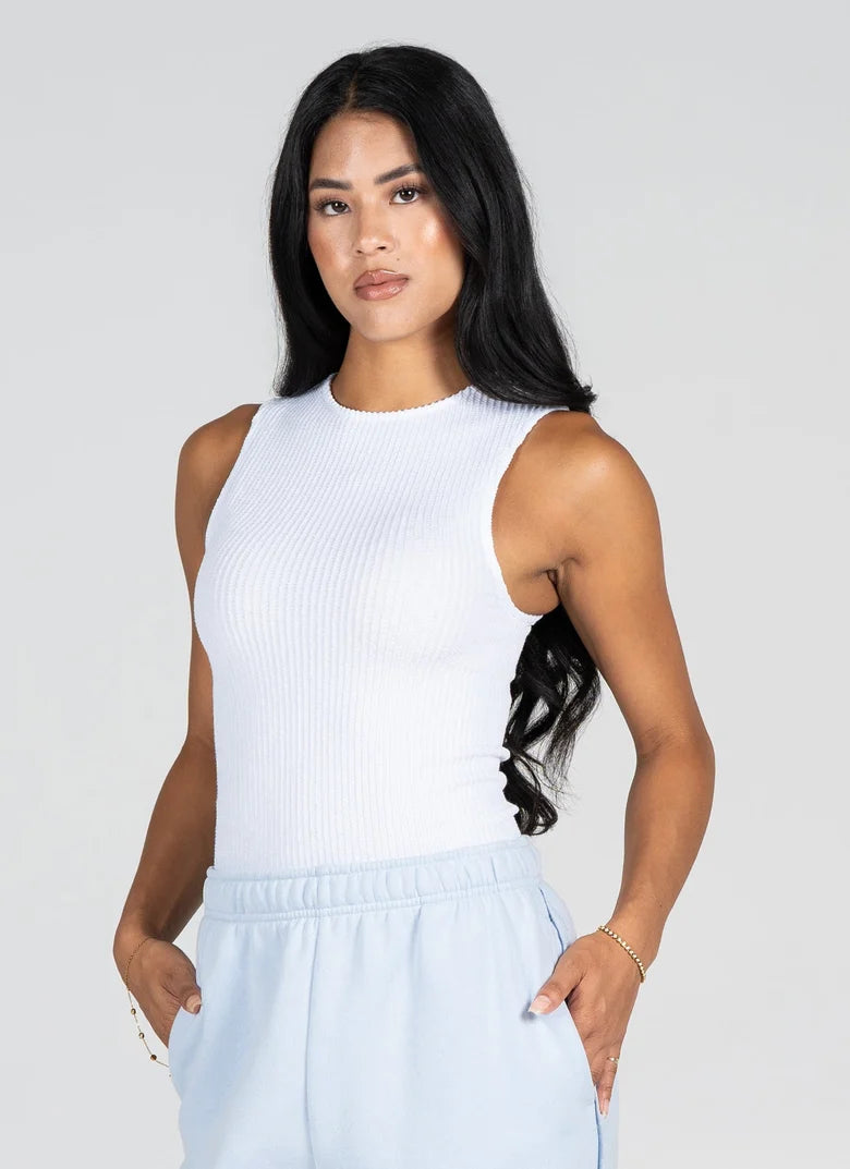 Seamless Textured Crew Neck Tank C'est Moi