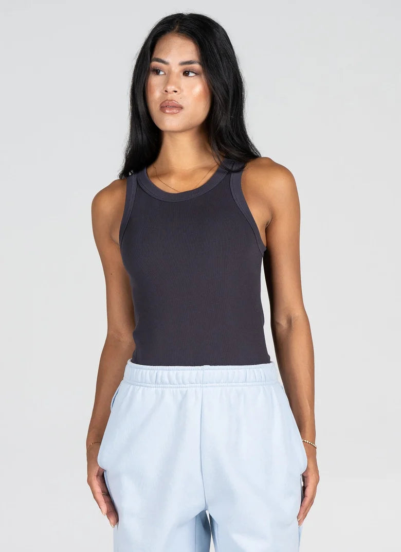 Bamboo Rib High Crew Tank C'est Moi