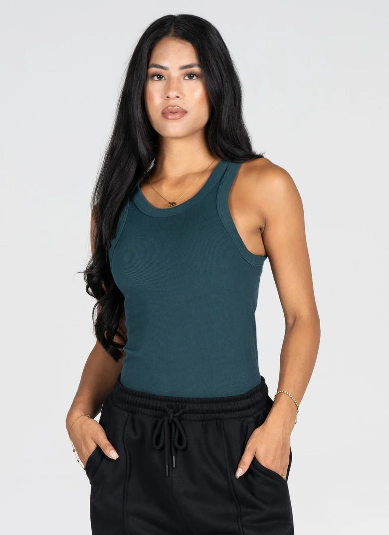 Bamboo Rib High Crew Tank C'est Moi